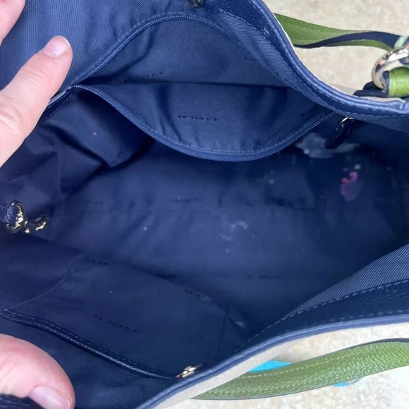 Coach Edie 28 Colorblock Leather Satchel Bag - Picture 10 of 13